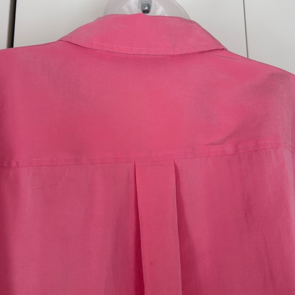 Chico’s Coral button up blouse silk-feel (Chico’s 3) XL - Picture 7 of 8
